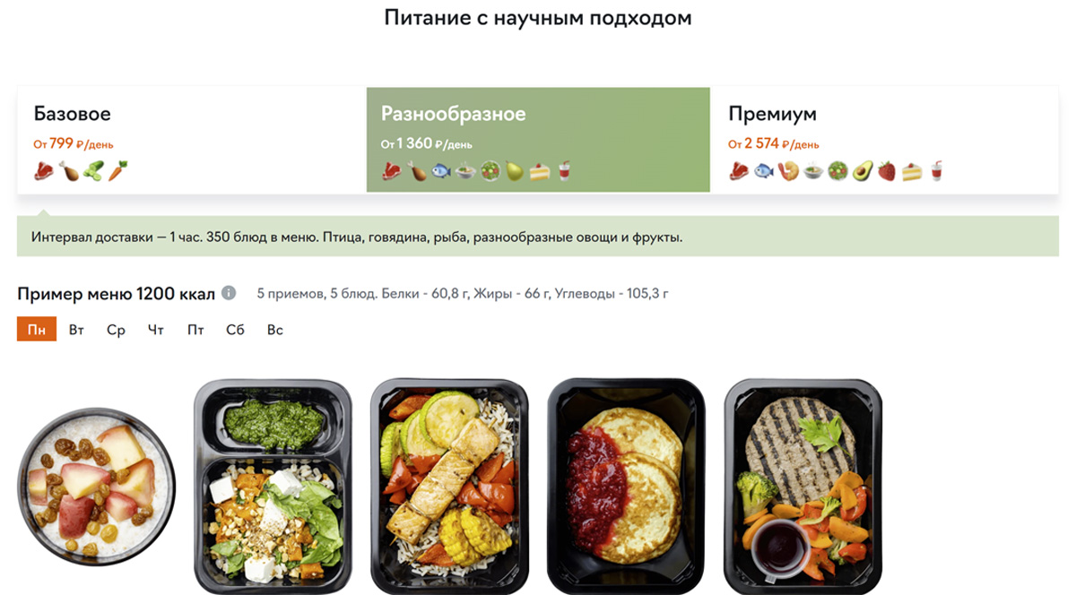 Just Food - доставка правильного питания в Москве, заказать готовые рационы здорового питания с доставкой на дом
